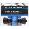 Ultra Security Oil Rubbed Bronze Bed and Bath Knob Right or Left Handed