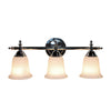 Bel Air Lighting Gassaway Oil Rubbed Bronze Silver 3 lights Incandescent Vanity Light Wall Mount