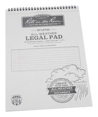 Rite In The Rain All-Weather Legal Pad 8-1/2 in.   W X 11 in.   L Wire-O Notebook