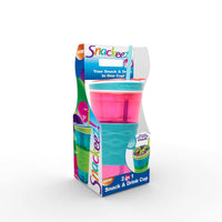 Snackeez 16 oz Pink BPA Free Snack and Beverage Holder