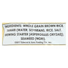 Edward and Sons Brown Rice Snaps - Tamari Seaweed - Case of 12 - 3.5 oz.