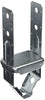 Stand Off Post Base, Galvanized Steel, 14 Gauge, 4 x 4-In.