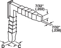 Prime-Line  White  Nylon  7/32 in. W x 7/32 in. L Window Frame Corner  1 pk