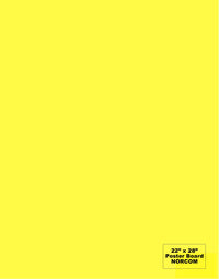 Norcom 79873-28 22 X 28 Yellow Poster Board (Pack of 25)