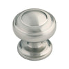 Hickory Hardware Zephyr Contemporary Round Cabinet Knob 1-1/4 in. D 1-1/4 in. Satin Nickel 1 pk (Pack of 10)