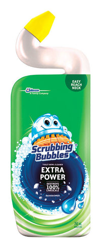 Scrubbing Bubbles Extra Power Rainshower Scent Toilet Bowl Cleaner and Delimer 24 oz Gel (Pack of 6).