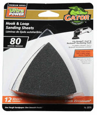 Hook & Loop Sandpaper, 80-Grit, 3-In., 12-Pk.