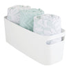 iDesign Una White Storage Bin with Handles 6 in. H X 6 in. W