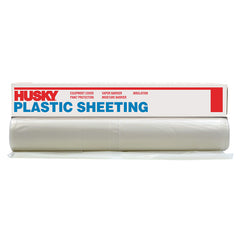 Husky Plastic Sheeting 1 mil x 12 ft. W x 400 ft. L Polyethylene Clear ...