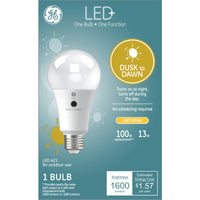 GE Lighting LED+ A21 E26 (Medium) LED Dusk to Dawn Bulb Soft White 100 Watt Equivalence 1 pk