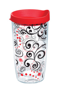 Tervis  16 oz. Berry Swirlwind  Tumbler  Clear