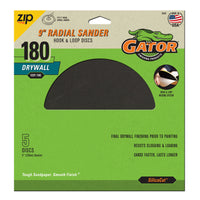 Gator 9 in. Silicon Carbide Hook and Loop Drywall Sanding Disc 180 Grit Very Fine 5 pk