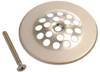 2-1/2 to 3-Inch Polished Brass Finish Shower Drain Strainer Cover