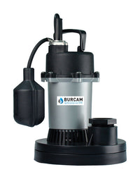 Burcam 1/3 HP 3000 gph Thermoplastic Tethered Float AC Submersible Sump Pump