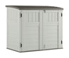 Suncast 4 ft. x 2 ft. Plastic Horizontal Storage Shed with Floor Kit Gray