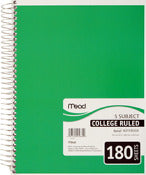 Meadwestvaco 05682 10-1/2 X 8 5 Subject Spiral Bound Notebook Assorted Colors