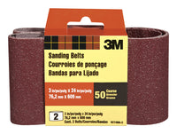 3M 24 in.   L X 3 in.   W Aluminum Oxide Sanding Belt 50 Grit Coarse 2 pk