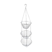 Fox Run 32 in. H X 11 in. W X 11 in. L Chrome Silver Steel Three Tier Hanging Baskets