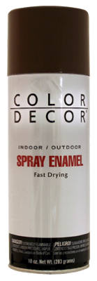 Spray Paint, Interior/Exterior, Brown Gloss, 10-oz. Aerosol