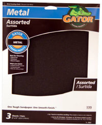 Sandpaper, Emery Cloth, Assorted Grit, 3-Pk.