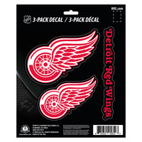 NHL - Detroit Red Wings 3 Piece Decal Sticker Set