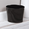 iDesign Nuvo Black Plastic Oval Wastebasket