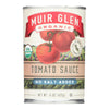 Muir Glen Tomato Sauce No Salt Added - Tomato - Case of 12 - 15 Fl oz.