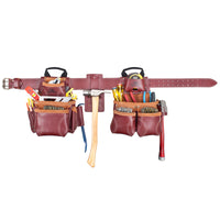 CLC Signature Elite Pro 18 pocket Leather Framers Combo Tool Belt 24 in. L Brown L 29 in. 42 in.