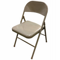 Folding Chair, Steel, Beige