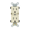 Leviton 15 amps 125 V Duplex Light Almond Outlet 5-15R 1 pk