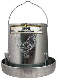 Free Range 4217 15 Lb Hanging Metal Poultry Feeder                                                                                                    