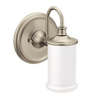 BRUSHED NICKEL ONE GLOBE BATH LIGHT