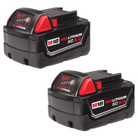 Milwaukee M18 REDLITHIUM XC 18 V 3 Ah Lithium-Ion Battery Combo Pack 2 pc