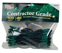 Holiday Bright Lights  Contractor  Incandescent  Light Set  Green  48 ft. 105 lights