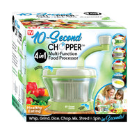 10 Second Chopper  As Seen On TV  Clear/Green  1 qt. 1 speed Hand  Food Mixer