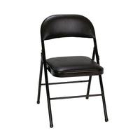 Cosco  Vinyl Seat  Chair  Black (Pack of 4)