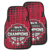 Georgia Bulldogs 2021-22 National Champions Front Carpet Car Mat Set - 2 Pieces