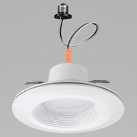 ETI Color Preference Matte White 6 in. W LED Recessed Downlight with Nightlight Trim 11 watt