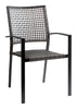 Living Accents Brown Steel Frame Stackable Chair