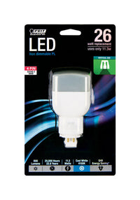 FEIT Electric  PL  GX24Q-3 4-Pin  LED Bulb  Cool White  26 Watt Equivalence 1 pk