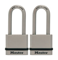 Master Lock 1-3/4 in. W Steel Dual Ball Bearing Locking Padlock 2 pk Keyed Alike