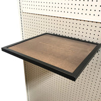 Retail First Inc 18 in. H X 18 in. W X 3 in. L Black Pegboard Floating Shelf Metal/Wood