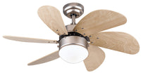 Westinghouse 7814465 30 Brushed Aluminum Turbo Swirl 6 Blade Indoor Ceiling Fan