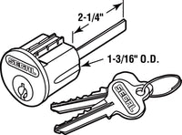 Prime-line  Segal  Brushed Brass  Solid Brass  Segal Lock Cylinder  Keyed Differently