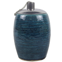 Trendspot Ridgewater Aqua Blue Stone 6 in. Textured Tabletop Torch (Pack of 6)