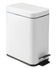 InterDesign 1.32 gal White Stainless Steel Rectangle Step Can Wastebasket