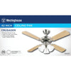 Westinghouse  Crusader  42 in. Brushed Nickel  Indoor  Ceiling Fan