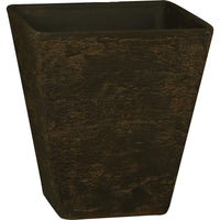 HC Companies Tahoe 17.3 in. H X 15 in. W X 15 in. D Fiberglass/Resin Texture Planter Falcon Brown (Pack of 4)