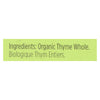 Spicely Organics - Organic Thyme - Case of 6 - 0.1 oz.