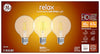 GE Relax G25 E26 (Medium) LED Bulb Soft White 40 W 3 pk